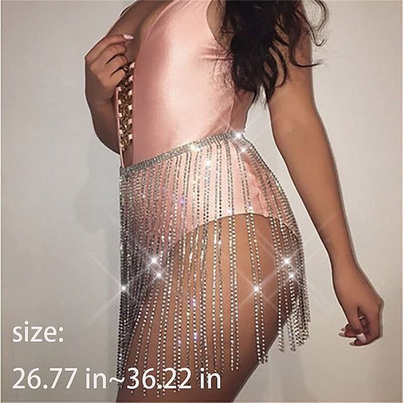 NEW Sparkling Bling Swarovski Crystal Rhinestone Skirt - Picture 6 of 6